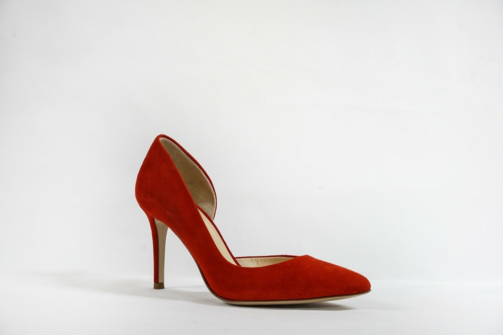 Fabio Rusconi  heel pumps 裏張り済み red Fabio Rusconi Women's Red Suede Side Cut Out Heel Milito 30