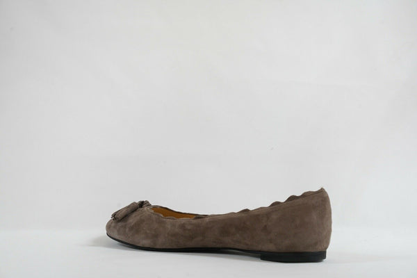 Fabio Rusconi Women's Suede Taupe Tassle Flat Shoe F 3771