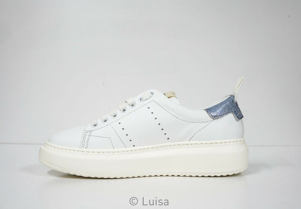 Stokton White & Blue Leather Sneaker Bubka - 41 EU Last Size