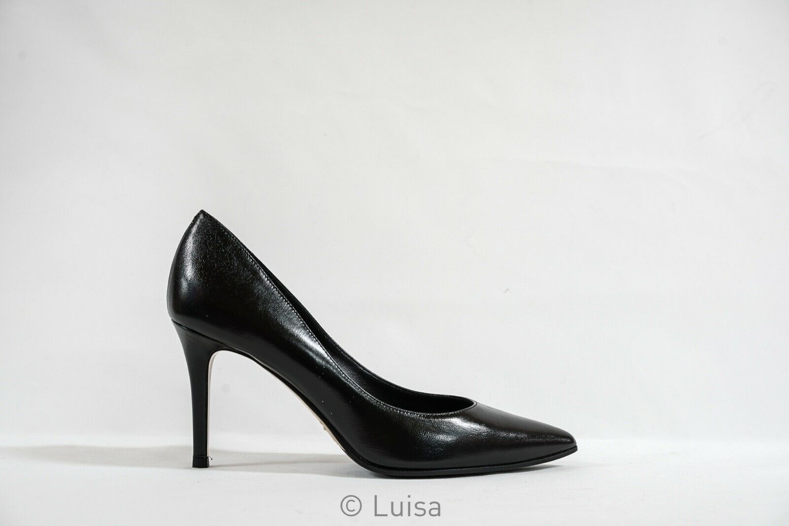 Fabio Rusconi Women's Black Leather Heel Nataly – Luisa Boutique